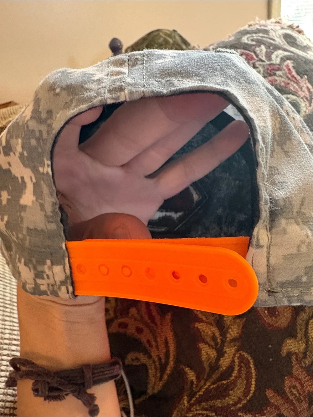 DC COMICS SUPERMAN Youth OSFM Camo Orange Superman Cap